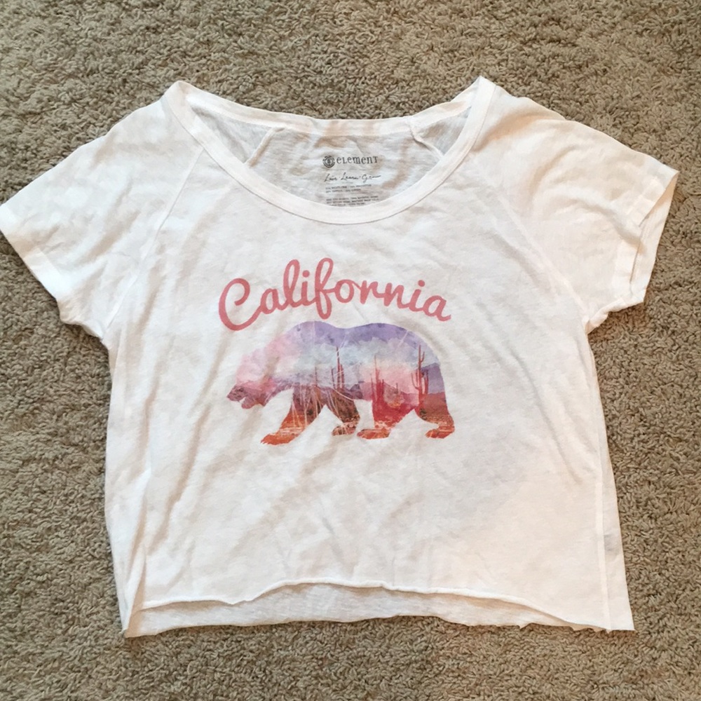 Element California graphic T crop top